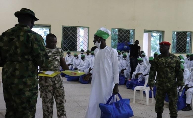 “A former Boko Haram fighter — now labeled a ‘rehabilitated graduate’ — receives an award after completing government-sponsored reintegration. A painful contrast for victims still waiting for justice”. Source: dailytrust.com